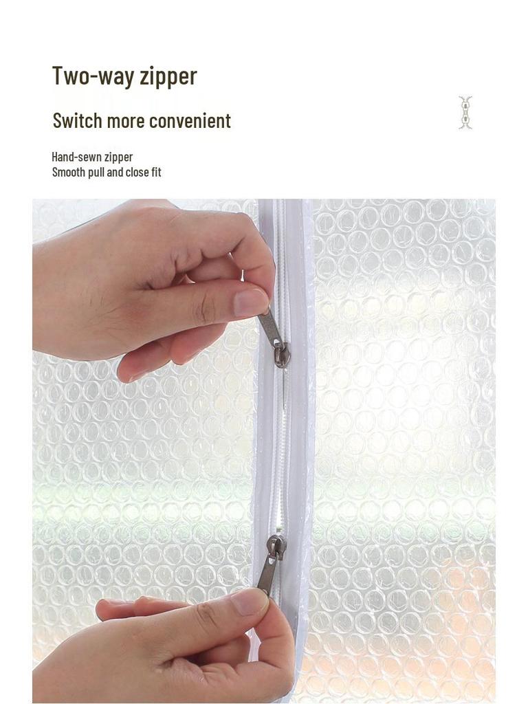 Windproof Winter Window Insulation Film: Cold Protection, Anti-Freeze Plastic Curtain for Balcony