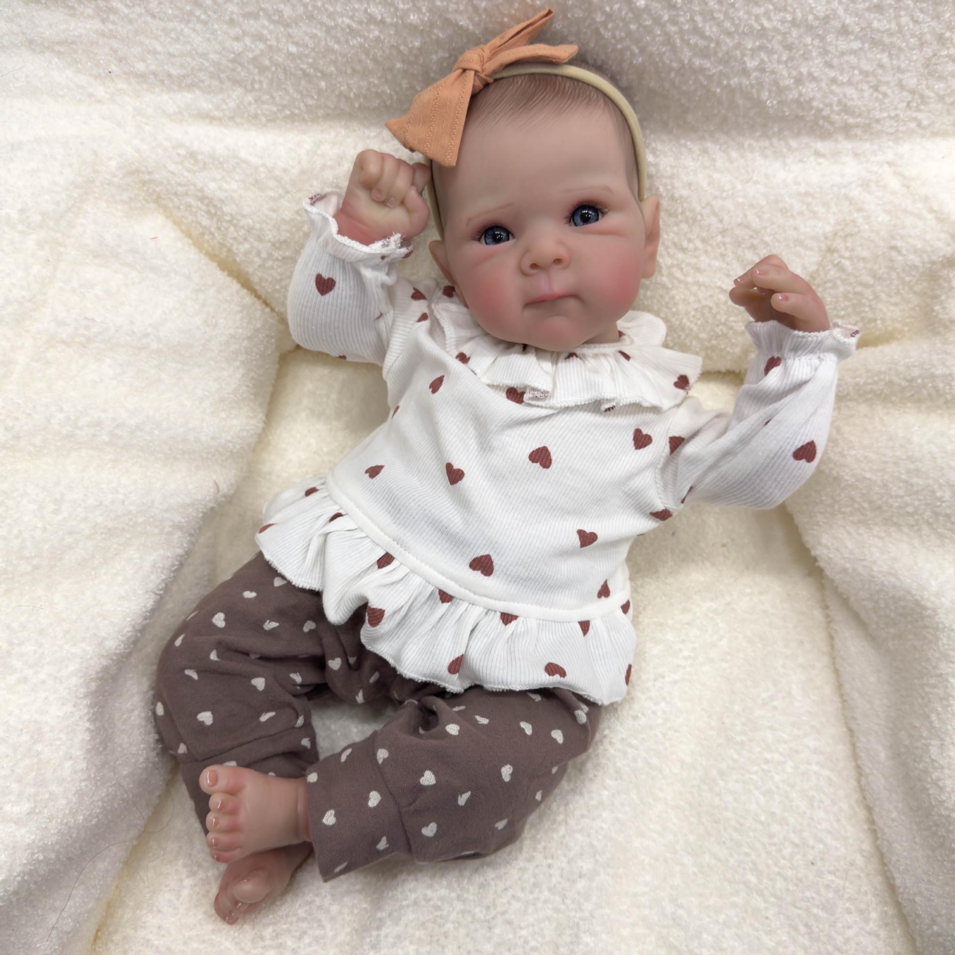 18-inch Bettie Reborn Simulation Baby Doll - One Piece Delivery 48cm Cloth Body