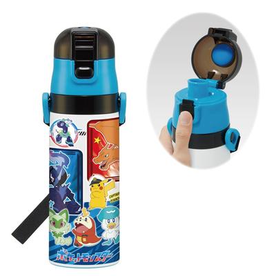 Skater Stainless Steel Water Bottle Direct Drinking 470ml Pokemon 24 Pocket Monsters Lightweight Type Cold Storage Water Bottle Sports Bottle Cute
