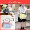 Blocking Fashionable Color Design Letter Printed Kid Shoulder Bag With Pendant