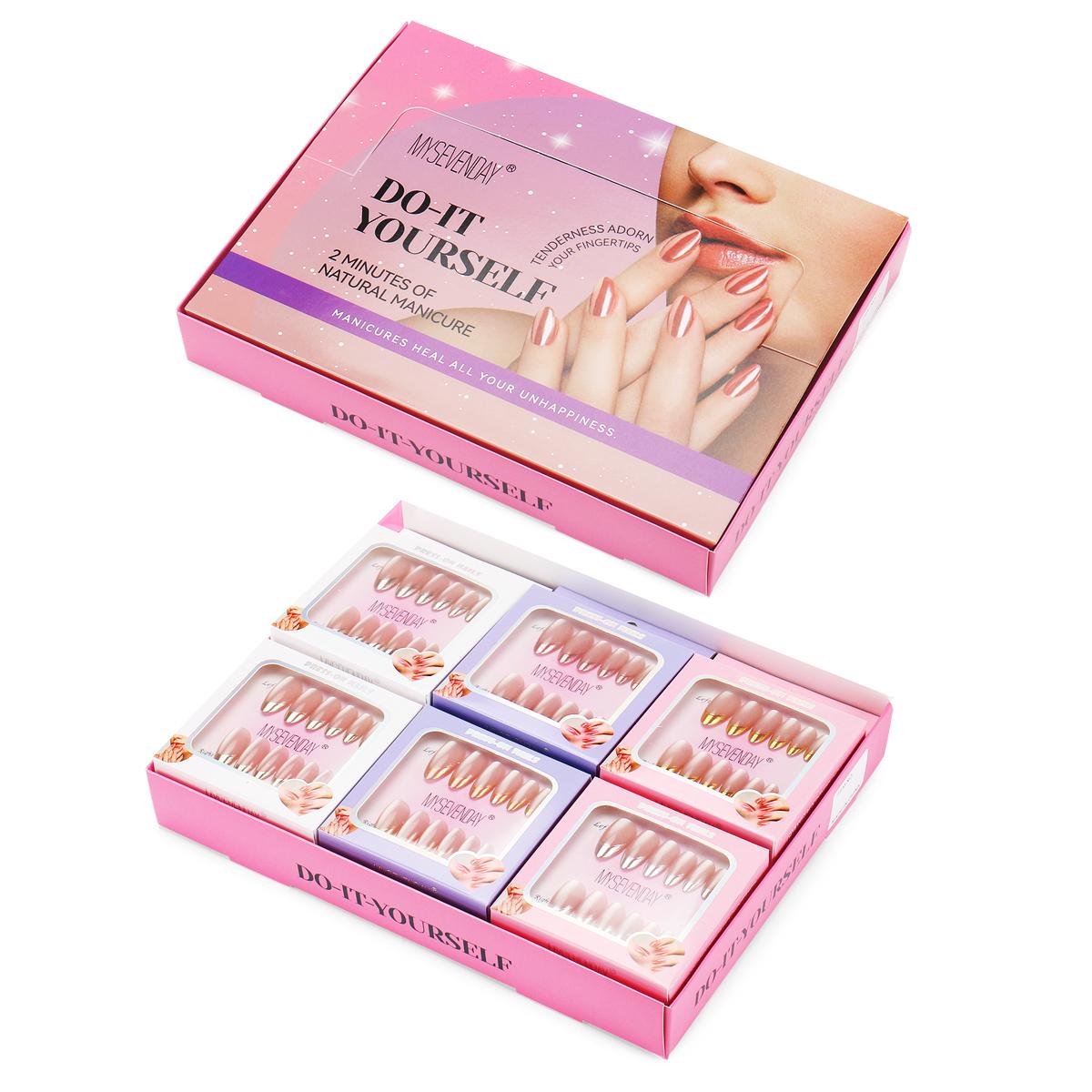 Factory , Customizable, Fashionable, Light Luxury French Manicure Set, 144pcs, Simple Soft Gel Nail Art. TZ03