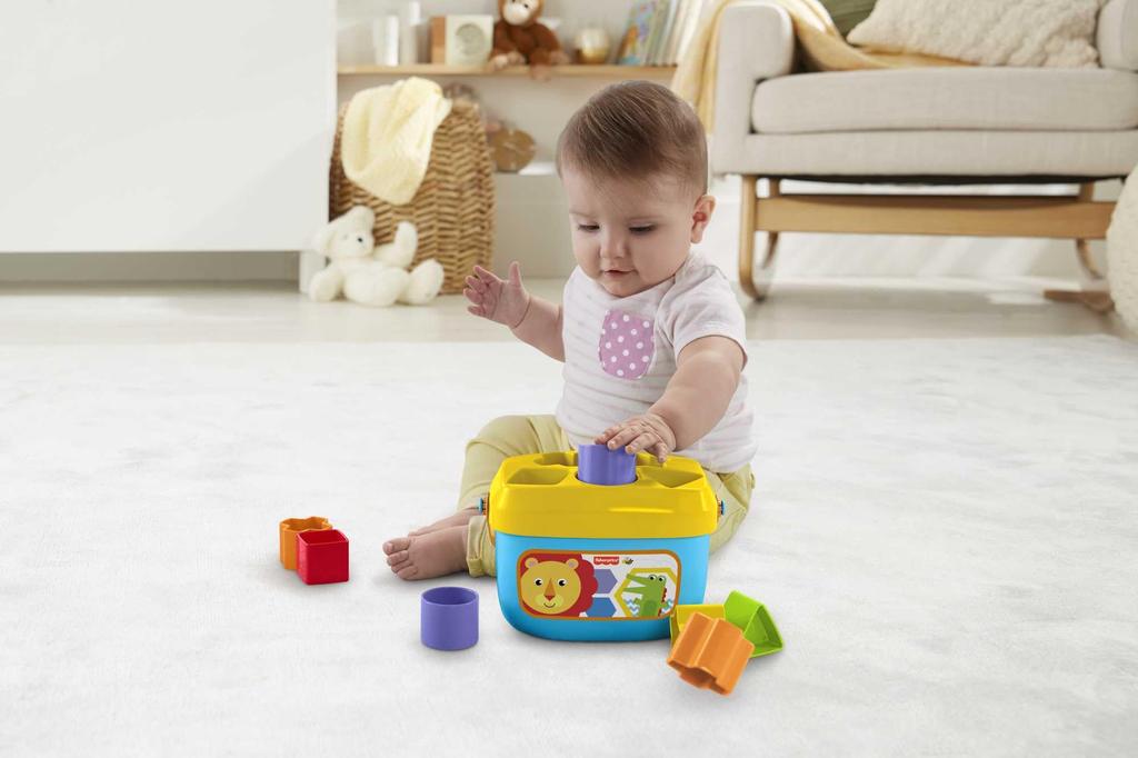 Infant First Blocks Rainforest Months and Baby Toy Educational Block Set Fisher-Price (6 Up) (FFC84)