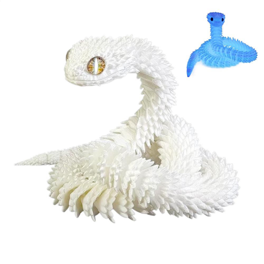 75cm 3d Printed Snake Desk Ornament Rotatable Office Realistic Snake Statue Table Decoration Landscape Figurines Accessorie