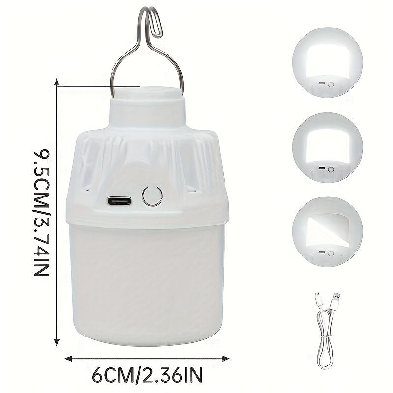 1/2/4PCS Outdoor Camping Portable Electric Lamp, Portable LED Camping Light Bulb, USB Charging, 3 Lighting Modes, White/Orange