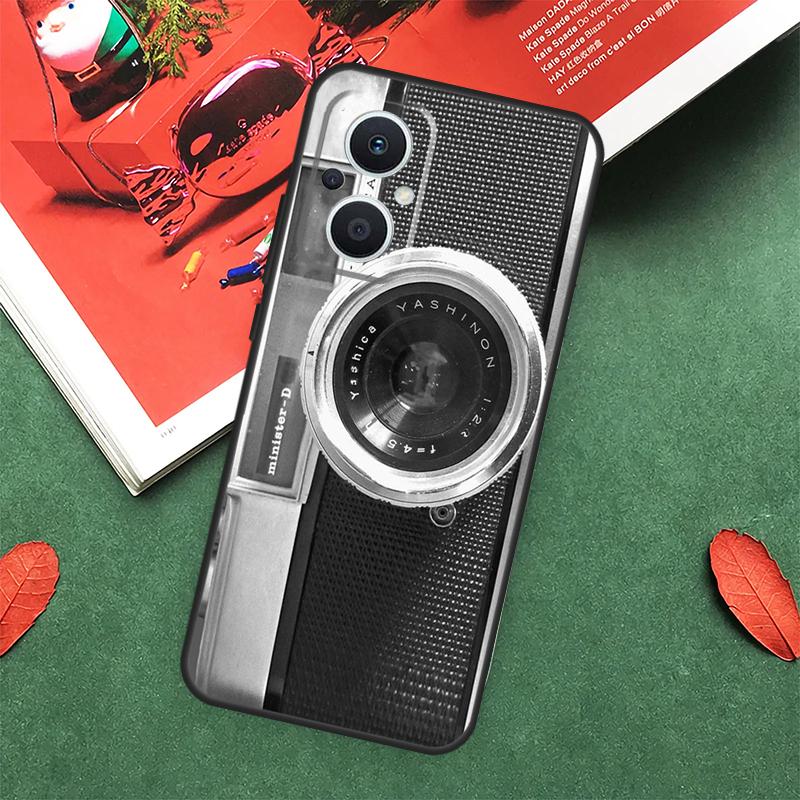 Vintage Camera Case For OPPO Reno 7 8 Lite 8T 10 11 12 13 Pro 12F 13F 14F OPPO Find X8 X6 X5 X9 Pro Cover