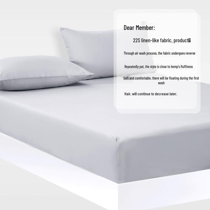 One's Member All-Cotton Linen-Look Fitted Sheet