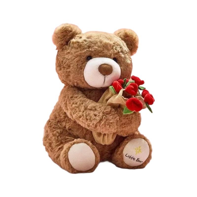 Internet celebrity rose bear doll small teddy bear doll plush toy girl Valentine's Day couple gift