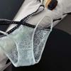 Bowknot Underwear for Women Hollow Lace Underpants Breathable Mesh Flower Lace Panties  Hotel