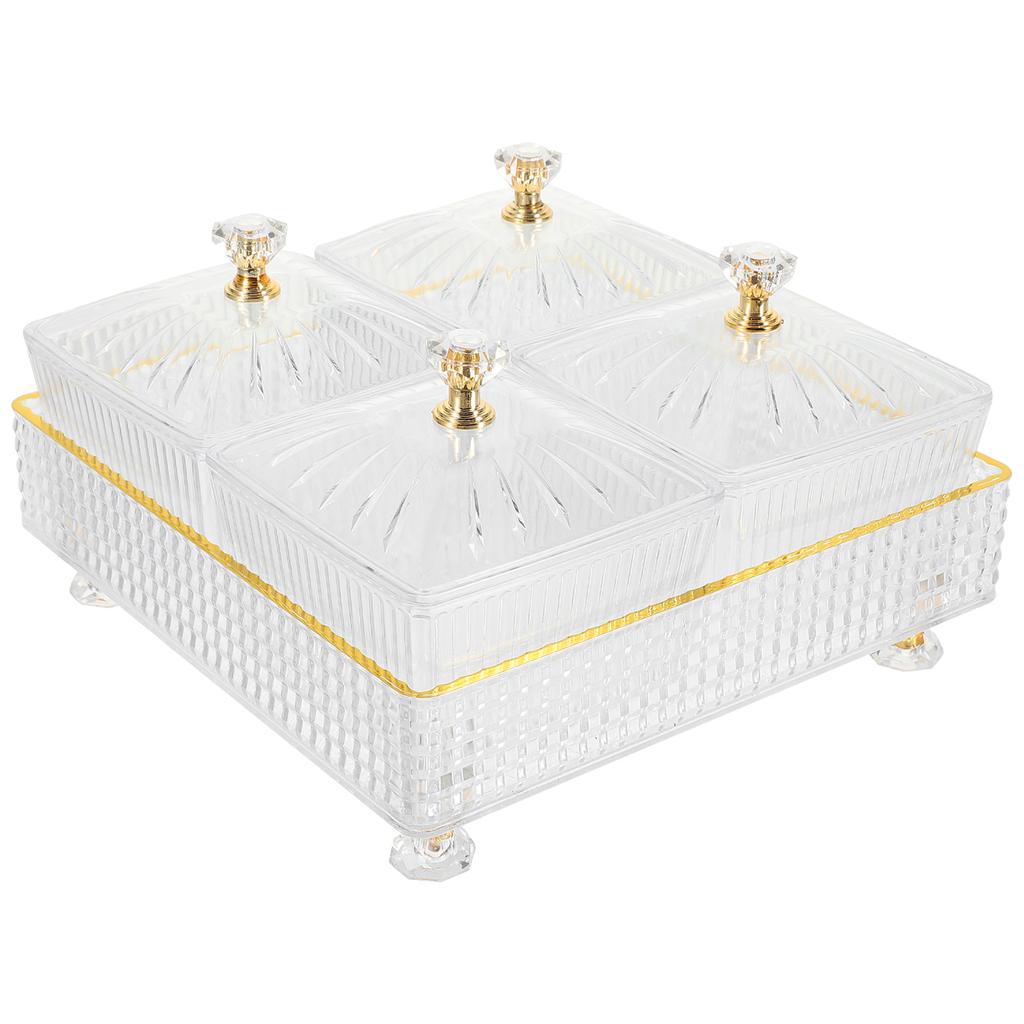 Snack Compartment Platter with Snacks Plate With Tray Tray Ideal for Parties Desktop Serving Dish Home Use