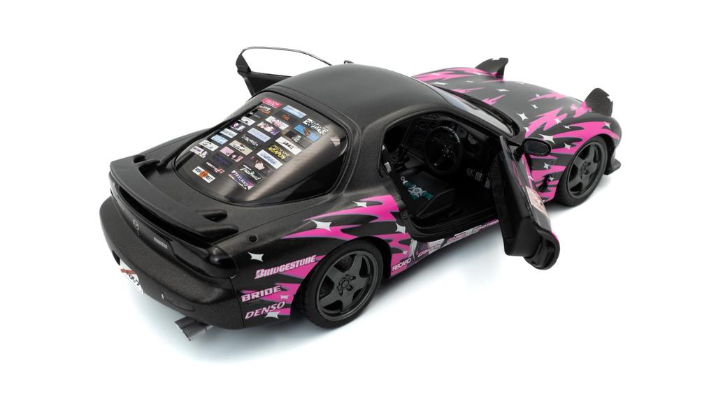 SOLID O 1/18 Mazda RX-7 (FD3S) SOLIDO WORKS Itasha 1999 (Black/Pink) Finished Model S1810605