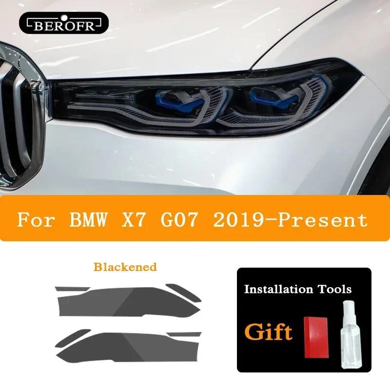 Für BMW X1 F48 X2 F39 X3 F25 G01 X4 F26 G02 X5 F15 G05 X6 F16 G06 X7 Auto Scheinwerfer Tönung Rauchschwarz Schutzfolie TPU Aufkleber