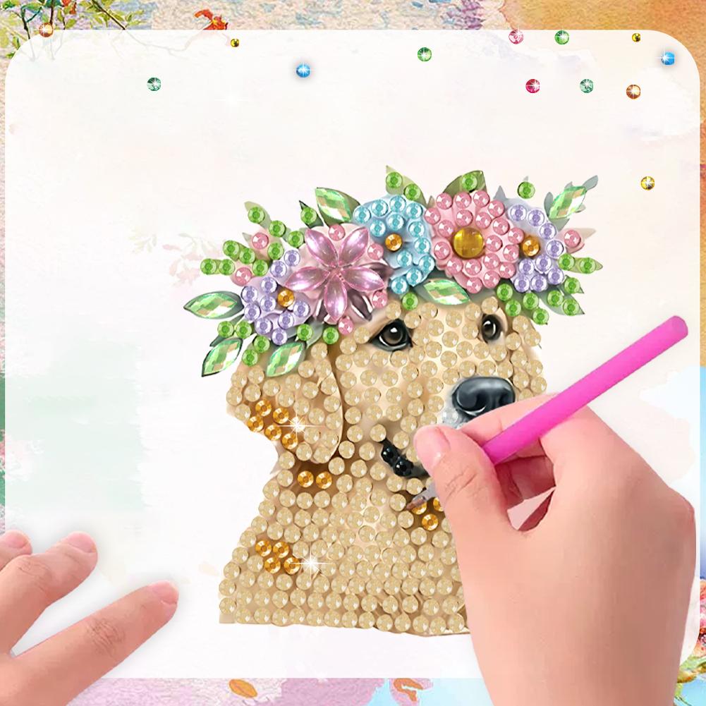 6 Pcs Animal Cake DIY Diamond Painting Magnet Refrigerator Diamond Art Magnets Decals for Fridge Whiteboards Car Mailbox Decor