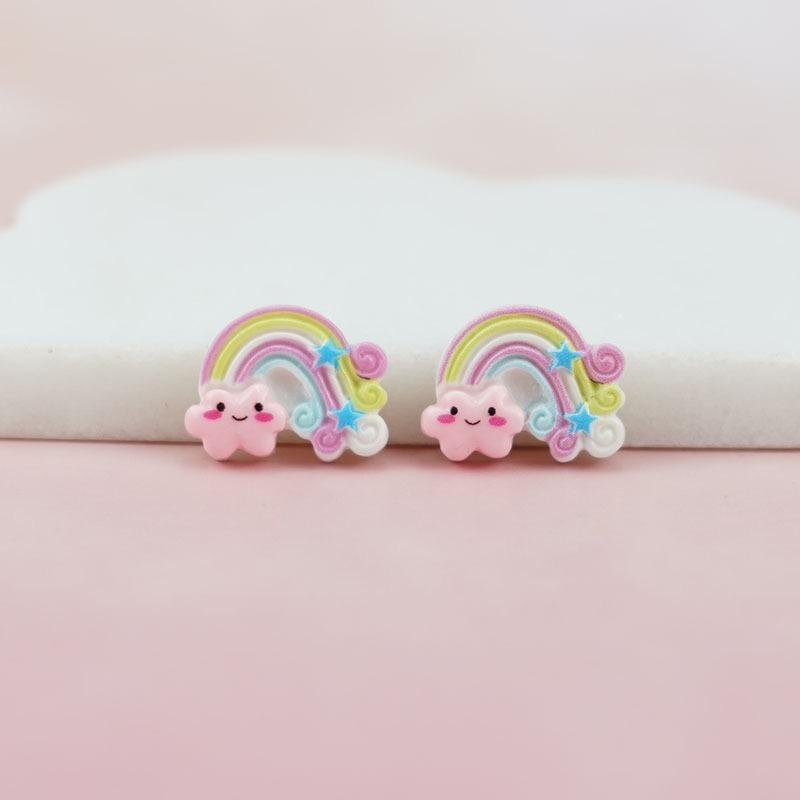 20Pcs New Mini Cartoon Cute Rainbow Flat Back Resin Cabochon Scrapbook Kawaii Diy Embellishments Charm Decorate Accessories A90