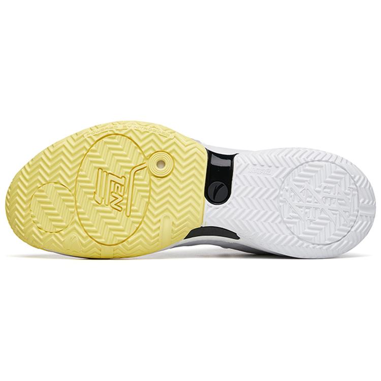 New Anta Light Horseman 3 Cushioning Anti Slip And Wear Resistant Low Top Basketball Shoes White Yellow Red 112221608-1