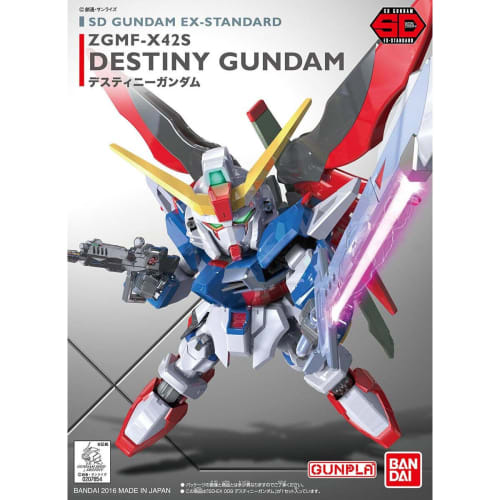 BANDAI SPIRITS SD Gundam EX Standard Mobile Suit Gundam SEED DESTINY Destiny Gundam Color-coded Plastic Model