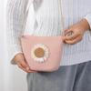 Yogodlns Reißverschluss Blume Strohtasche Münzbörse Niedliche Umhängetaschen Aufbewahrungskorb Handgefertigt Gewebt Damen Crossbody-Tasche Handtasche
