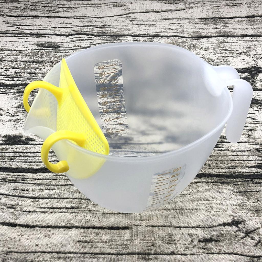 Measuring Cup Baked Egg Beating Bowl Handle Bowl with Drain PP Material Transparent Egg Beating Measuring Cup for Baking