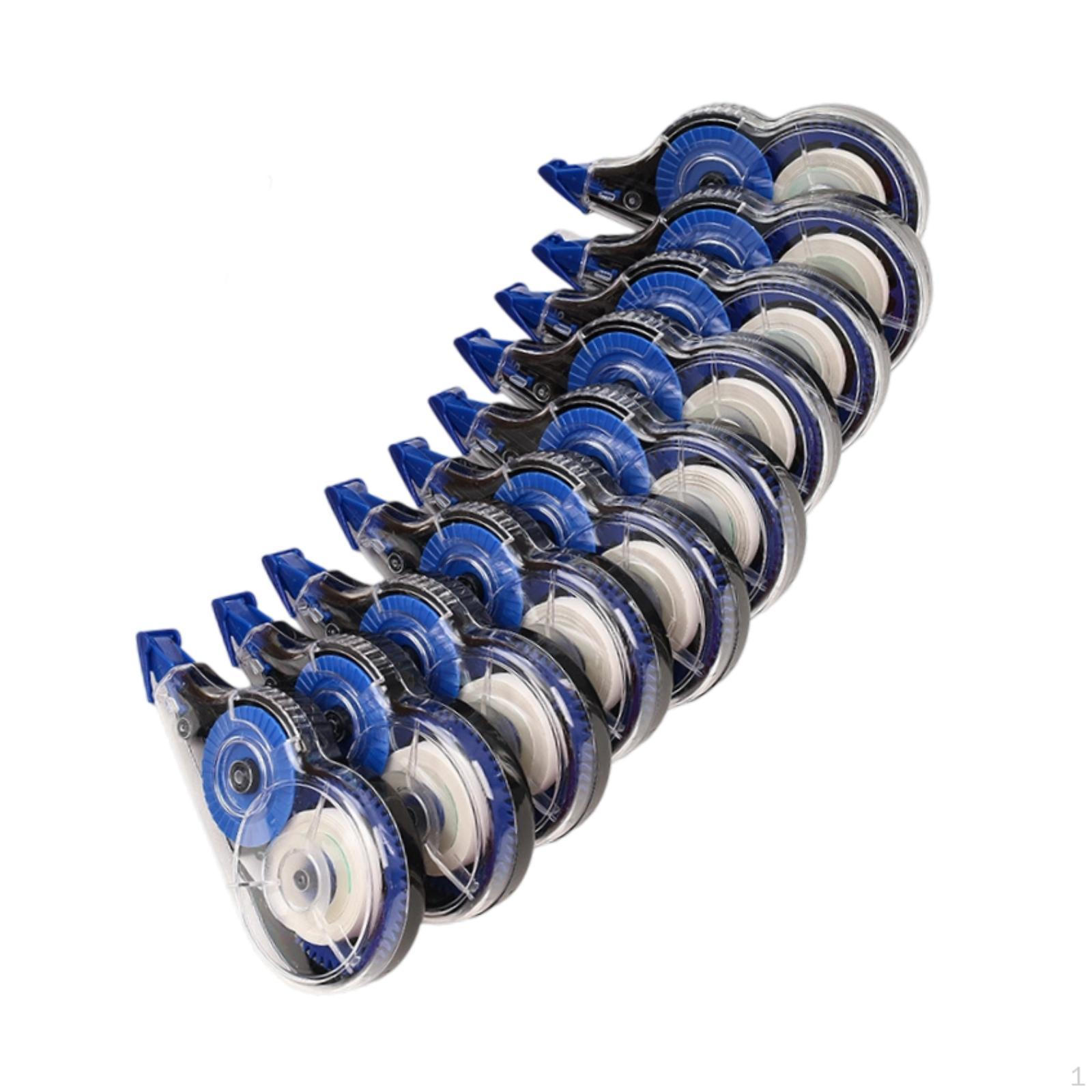 

10Pcs Correction Tape with Dispenser Easy to Use Roller Pocket Eraser Black