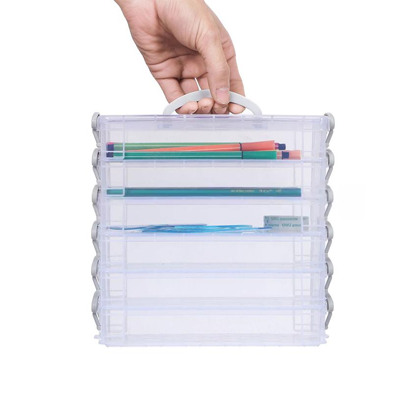 1/3/6vrstvý box na štětce na malování akvarel Odnímatelný úložný box na pera Barva Multifunkční organizér na psací potřeby Školní potřeby