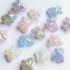 Iridescent Crackle Diamond Butterfly Beads for DIY Jewelry Making
