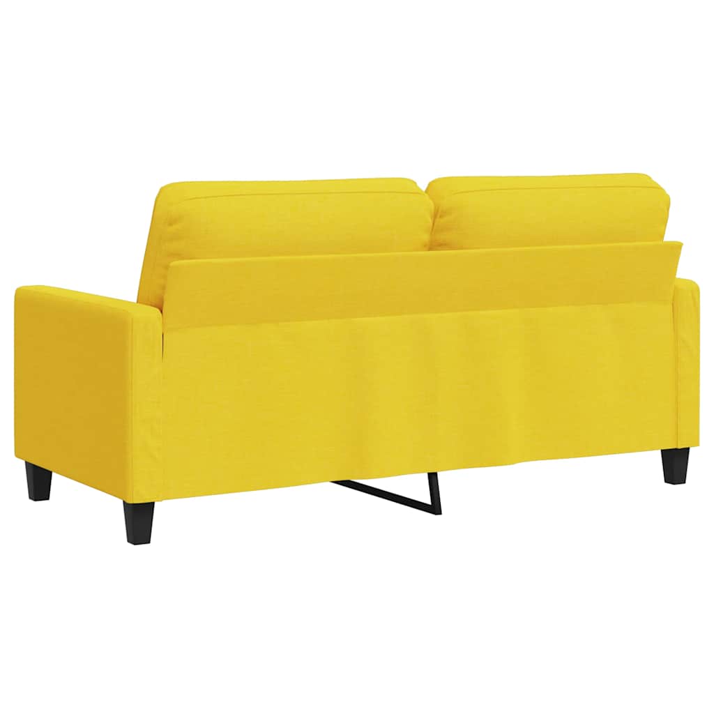 Vidaxl 2-Seater Sofa, Light Yellow, 140 Cm, Upholstered In Fabric