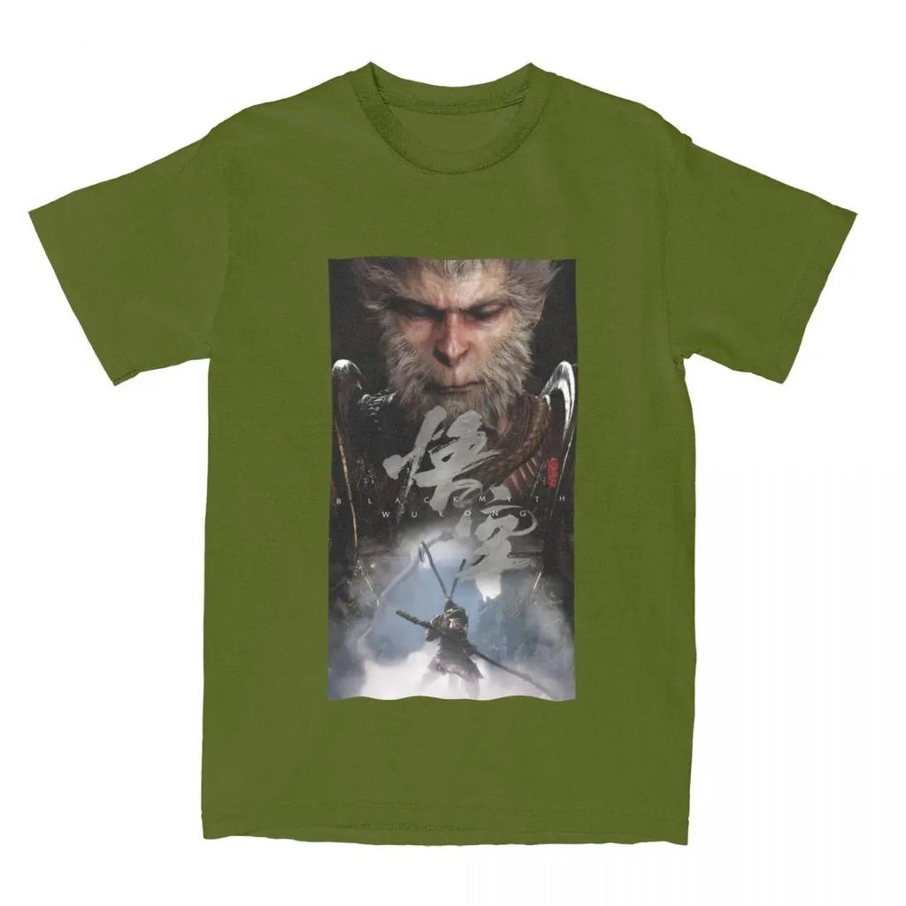 Unique Black Myth Wukong Game 2024 T-Shirt Men Women Crew Neck Cotton Monkey Lover Short Sleeve Tees Classic Tops