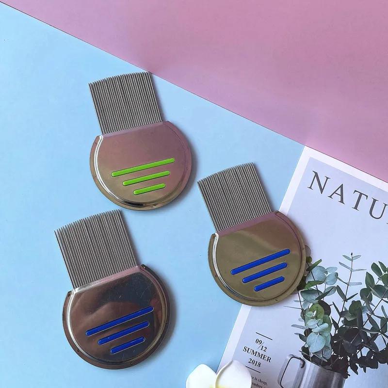 

Груминг для собак Расческа от вшей Профессиональная из нержавеющей стали Эффективно избавляет от головных вшей Лечение Удаление волос Гниды YLE073 mixed colors