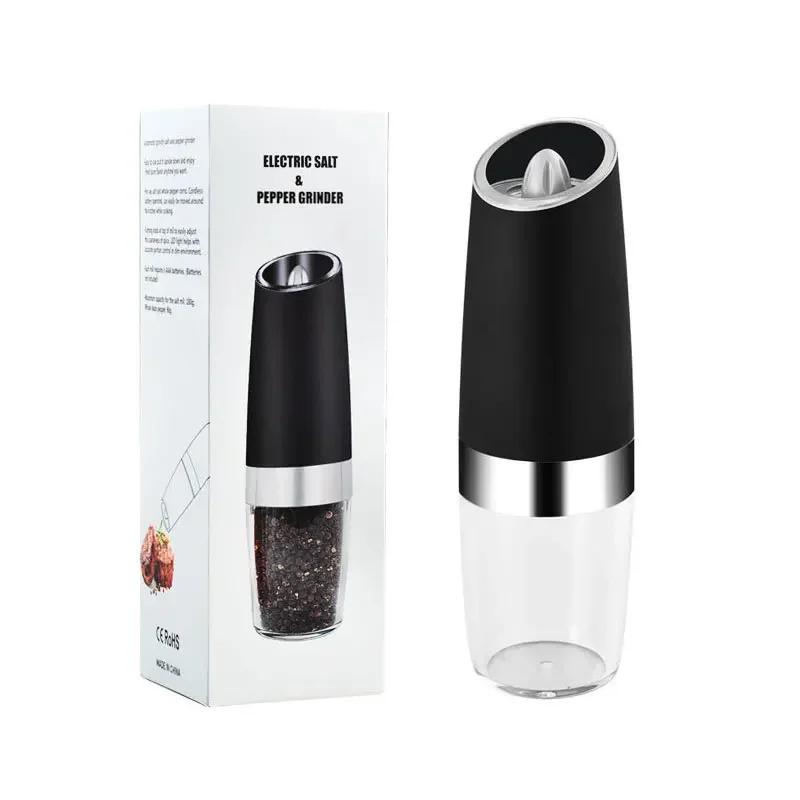 

Hot selling stainless steel automatic gravity sensing, adjustable roughness, battery powered spice grinder, kitchen cooking tool