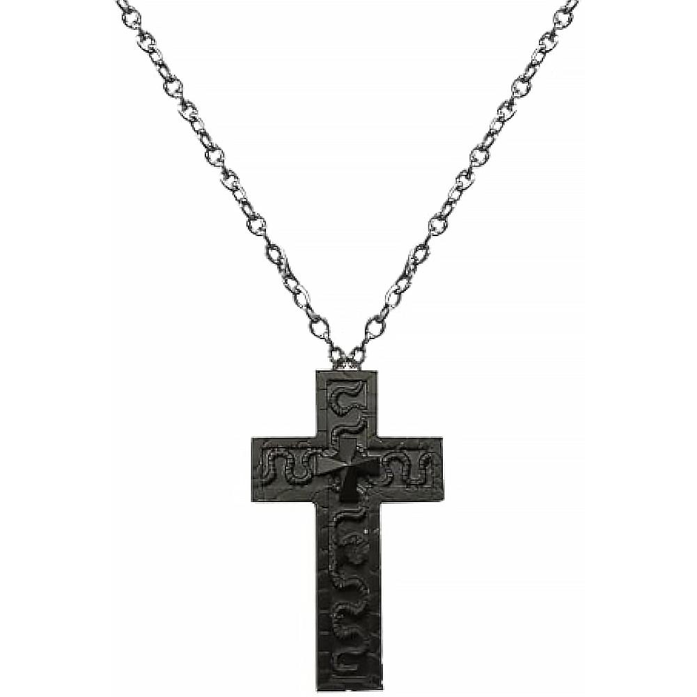 Squids Necklace Game Cross-shaped Necklace with Secret Compartment Antique Cro