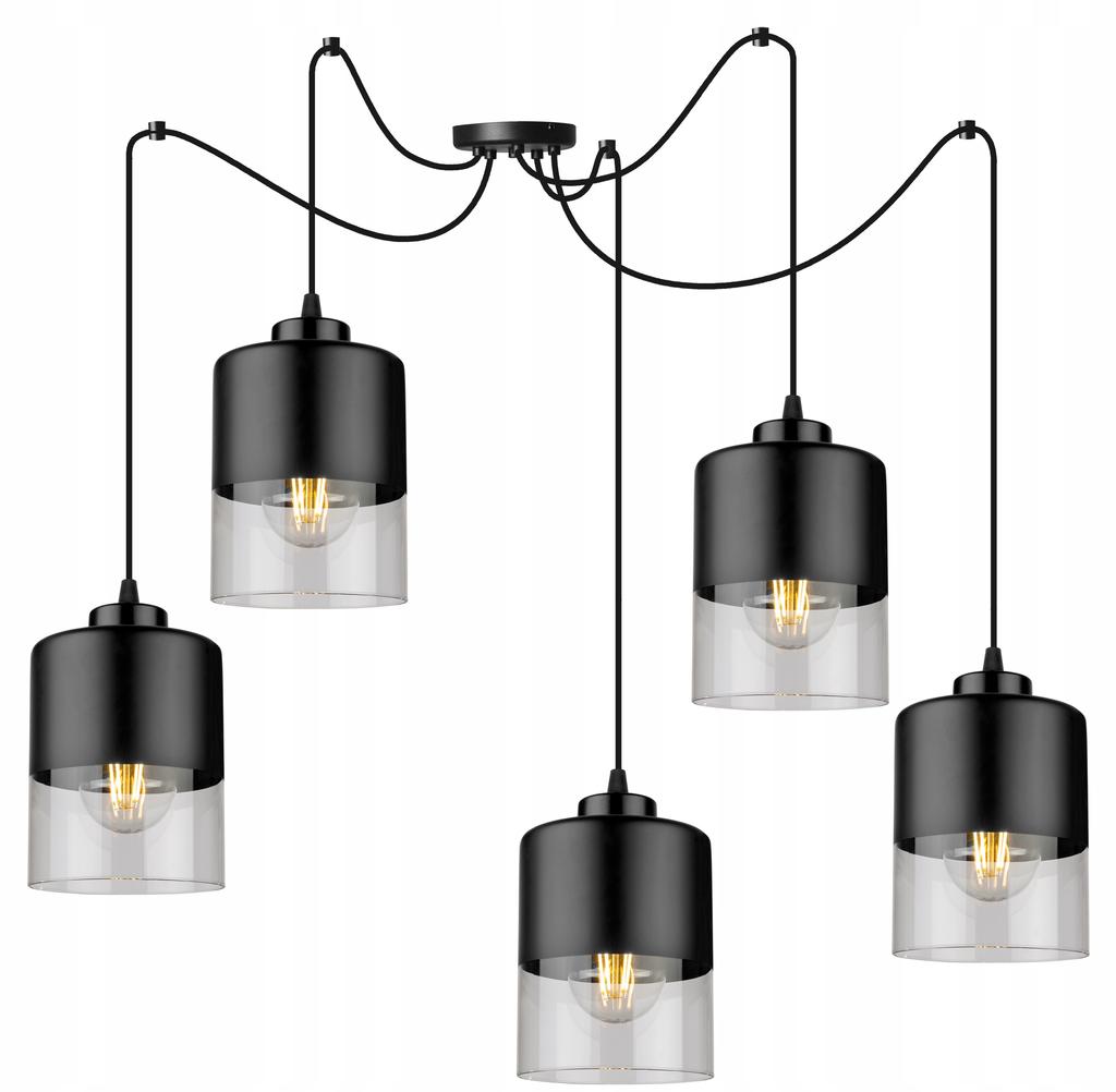 MODERN GLASS SPIDER CEILING HANGING LAMP