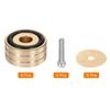 Uxcell 8pcs Subwoofer Insulation Pads, 40x20mm, Speaker Insulation Pad Feet, Turntable Audio Studio Monitor Insulation Pads, M4 Screw, Gold
