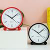 Fashionable Modern Simple Digital 4-inch Round Metal Alarm Clock Table Clock Silent Sweep Second Night Light Clock