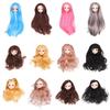 Tête de Poupée BJD 1/6 avec Cheveux Dorés Marron Noirs pour Poupée 30cm Articulation Yeux 3D Europe Rouge Tête à DIY Accessoires pour Poupée Ancienne