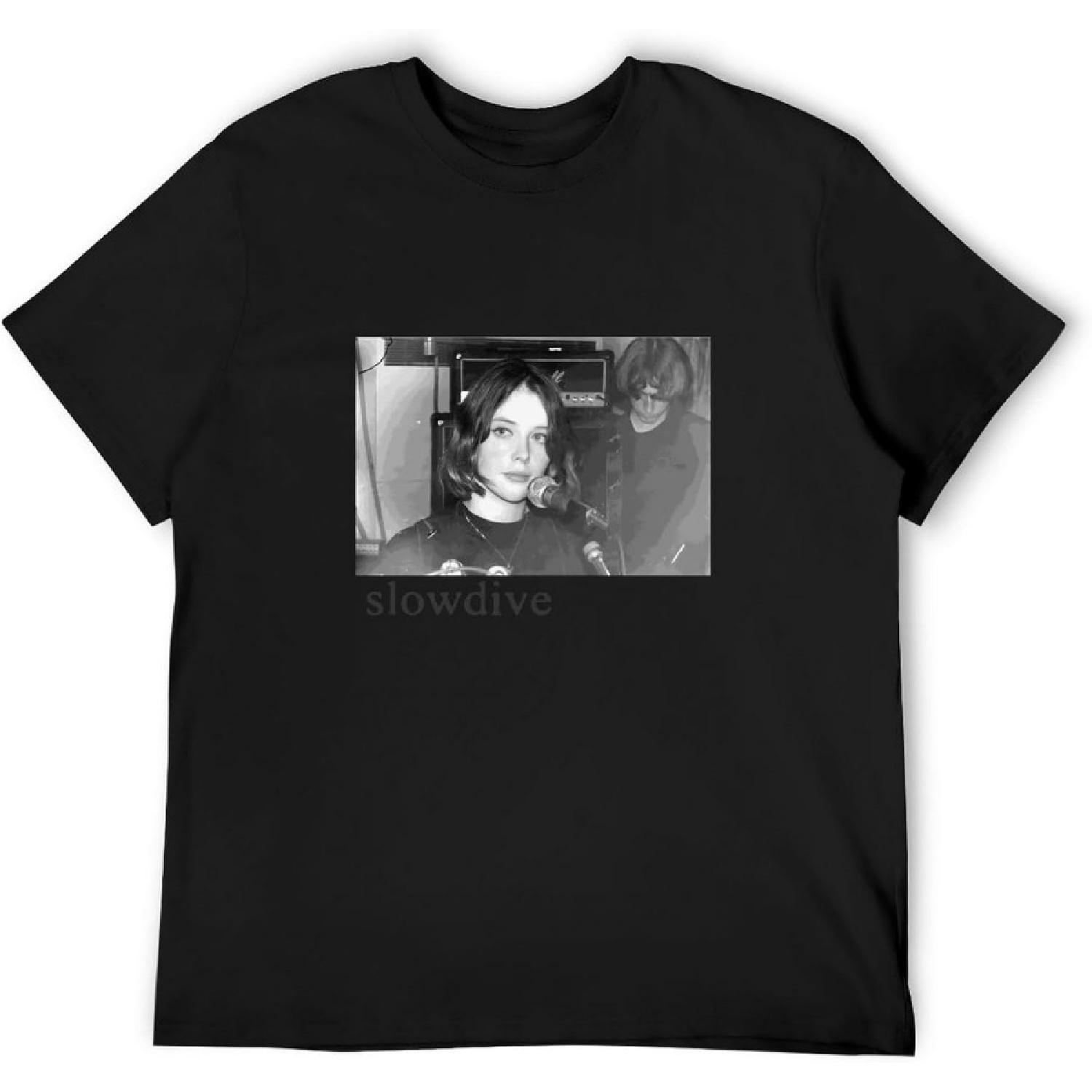 FISH SKIN Slowdive Винтажная футболка с принтом группы Подарочная футболка для мужчин женщин Унисекс Черная S