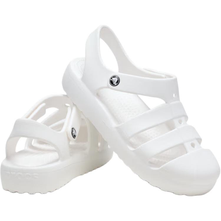 Crocs Classic Fisherman Anti Slip Wear Resistant Low Top Children's Sandals White Kids'