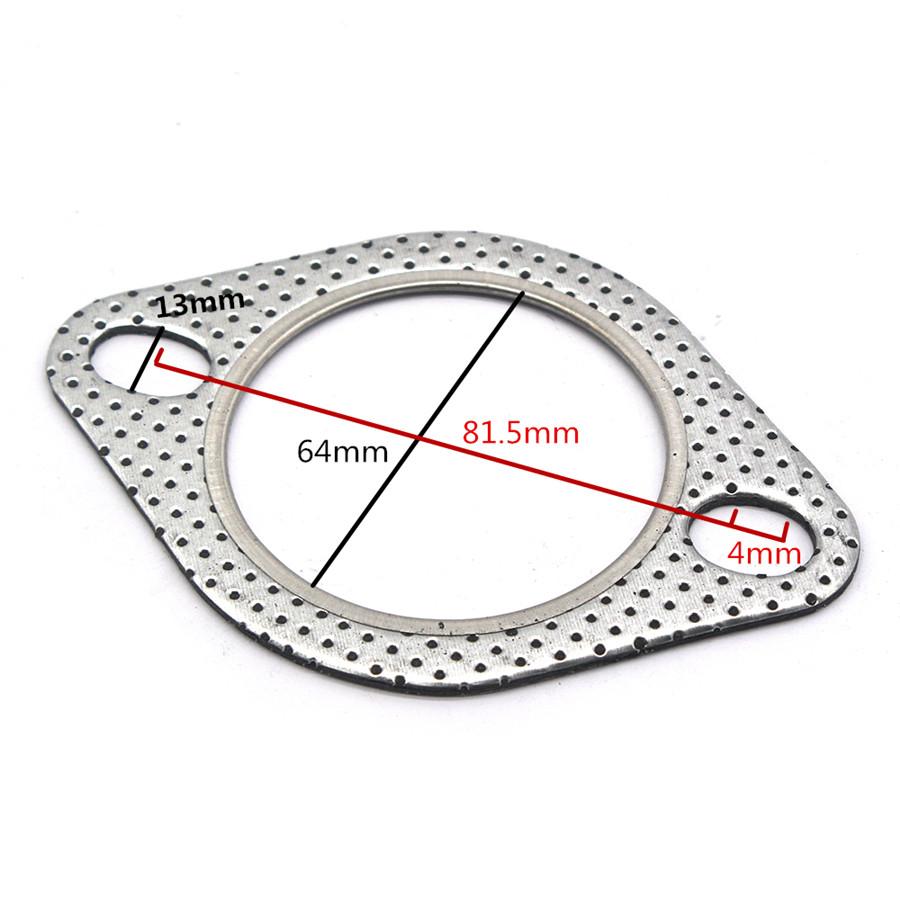 5Pcs 2.5" Inch 63mm Car Engine Exhaust Gasket Set For Auto Cylinder Head Gasket