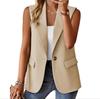 2025 Bestseller Damen Herbst Ärmellos Einfarbig Mehrfarbig Strickjacke Blazer Jacke