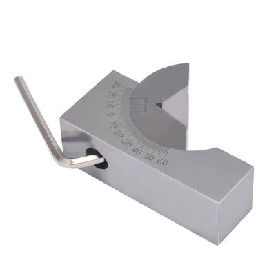 Bloque de calibre de precisión sinusoidal de microángulo ajustable de 0 a 60 grados con llave para amoladora fresadora.