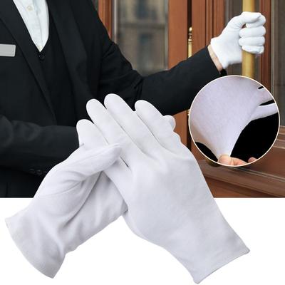 12 Pairs Cotton Work Gloves,Unisex Non-Slip Breathable Gloves for Masquerades Party,Men Formal Gloves Household Cleaning Tools