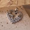 Collana e Braccialetto Charms a Forma di Cuore e Stella con Strass Placcati Ottone Fai da Te Coreani