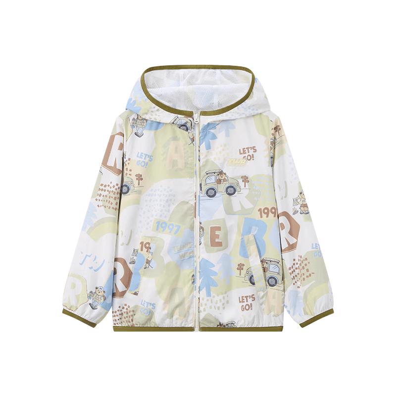 Teenie Weenie Kids Boys' Casual All-over Print Hooded Lightweight Jacket