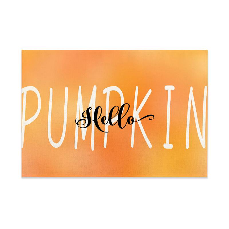 

Hello Autumn Maple Leaves Pumpkins Placemats For Dining Table Kitchen Linen 30x45cm Heat Insulation Mats 2pcs 30x45cm