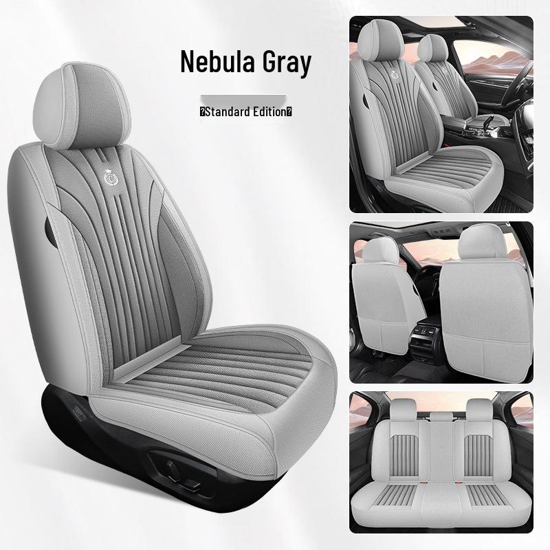 Nappa Leather Breathable Seat Cover: Universal Full Coverage for Five-Seater