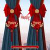 Wedding Curtain Tiebacks: Bridal Room Double Happiness Decor Set