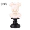 Gothic Home Ornament Halloween Skull Night Light, LED Skeleton Decorative Candle Light for Lantern Haunted House, Spooky Party Tabletop Decor,