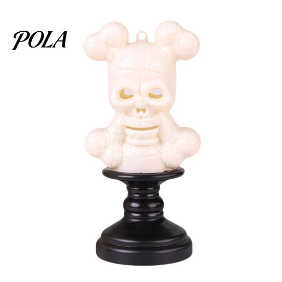 Gothic Home Ornament Halloween Skull Night Light, LED Skeleton Decorative Candle Light for Lantern Haunted House, Spooky Party Tabletop Decor,