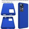 Coque de protection - E.F.Connection - pour Xiaomi 12T Pro - Souple - Silicone - Ultra Slim Bleu - avec 2 Verres Trempés