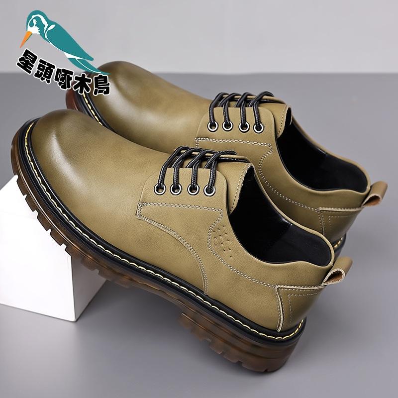 

beef tendon sole outdoor tooling low-top Martin shoes men s genuine leather 2025 spring British style leather shoes 44