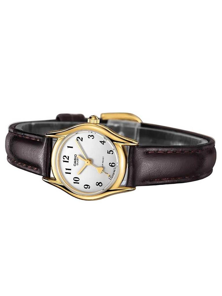 **CASIO Internet Celebrity Fashion Watch** Business-casual Classic Pointer Waterproof Quartz Movement Leather Strap Women’s Watch Dial LTP-1094Q