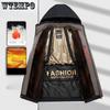 Winter Mink Down Parka Jacket Overcomes Men's Thickened Down Jackets with Thick Down and Solid Color Warm Loose Cotton-padded Clothes